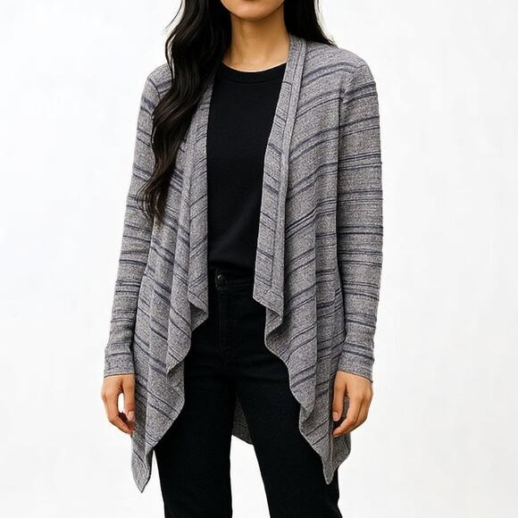 HOLLISTER Blue White Open Front Cardigan - Picture 1 of 10